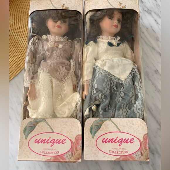 Porcelain Dolls - bundle of 2 Victorian dolls vintage - Picture 1 of 5